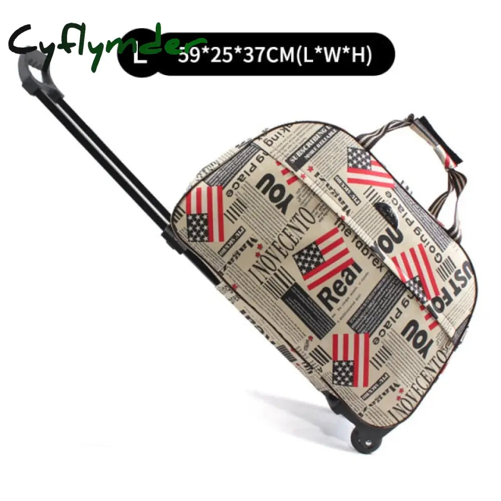 Suitcase And Travel Bags Wheels New Waterproof Large Capacity Carry On Luggage Trolley Handbag