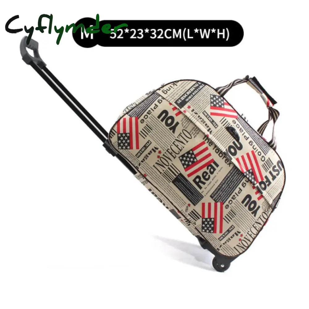 Suitcase And Travel Bags Wheels New Waterproof Large Capacity Carry On Luggage Trolley Handbag