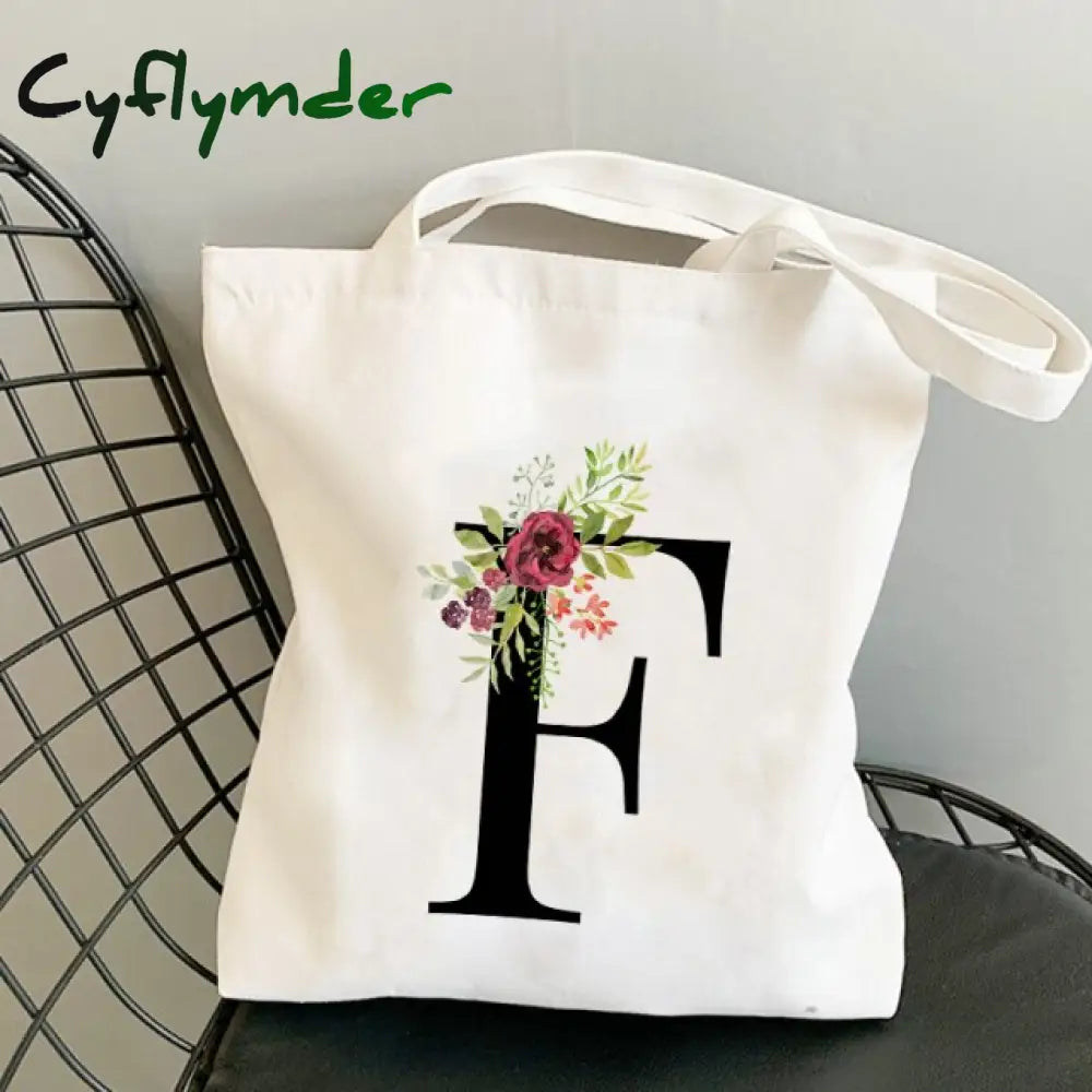 Summer New Flower Letter Bolsa Feminina Shoulder Canvas Bags Large Capacity Wild Messenger Bag Cute