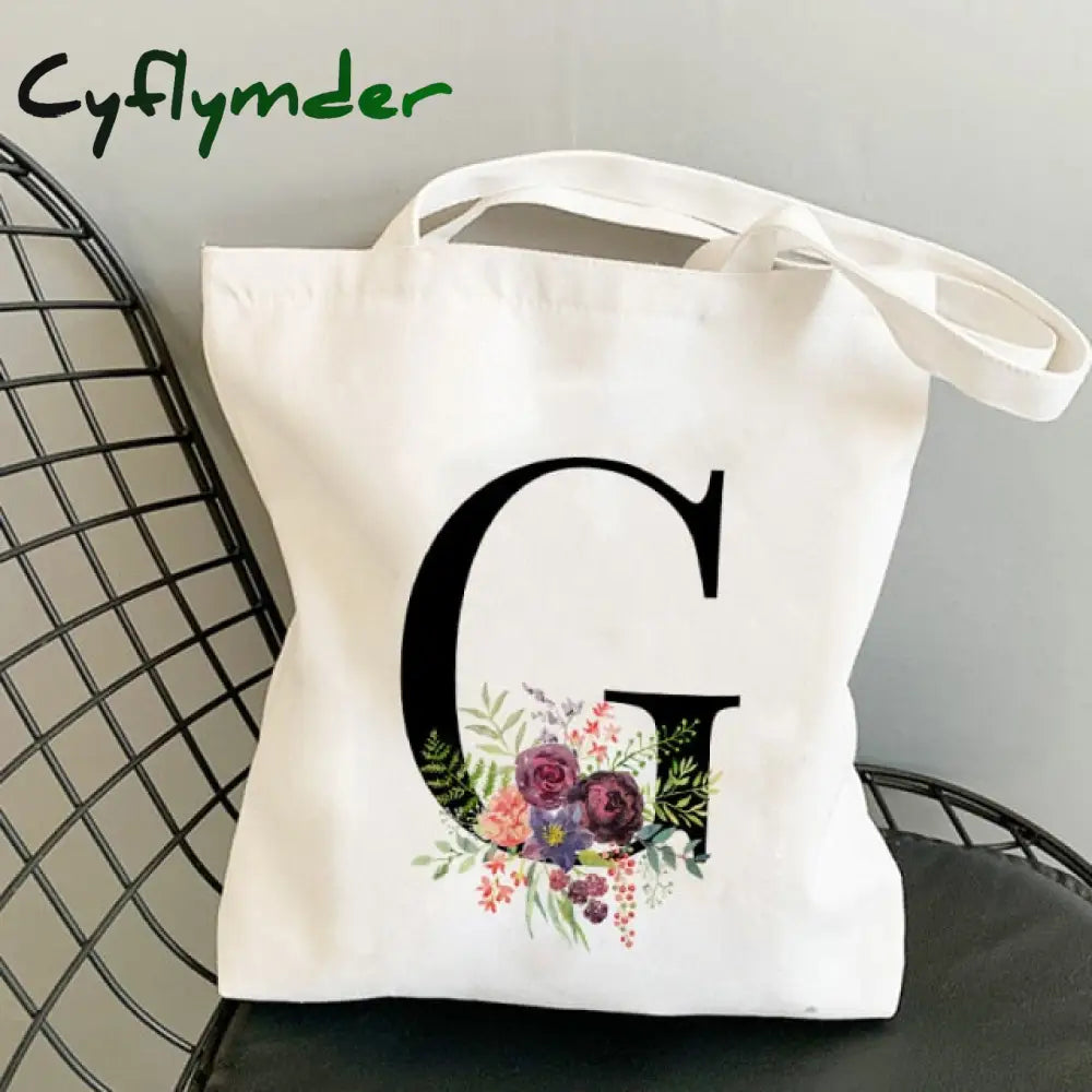 Summer New Flower Letter Bolsa Feminina Shoulder Canvas Bags Large Capacity Wild Messenger Bag Cute