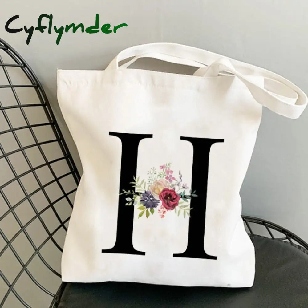 Summer New Flower Letter Bolsa Feminina Shoulder Canvas Bags Large Capacity Wild Messenger Bag Cute