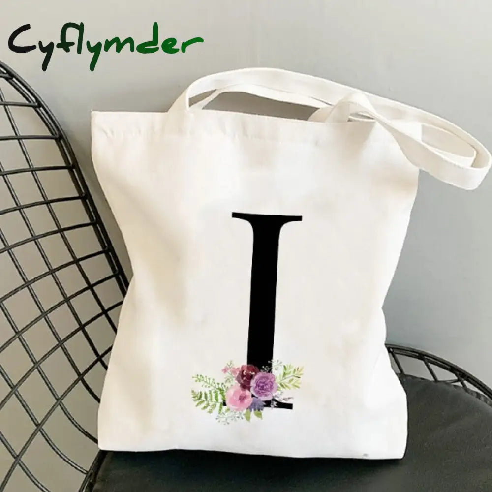 Summer New Flower Letter Bolsa Feminina Shoulder Canvas Bags Large Capacity Wild Messenger Bag Cute