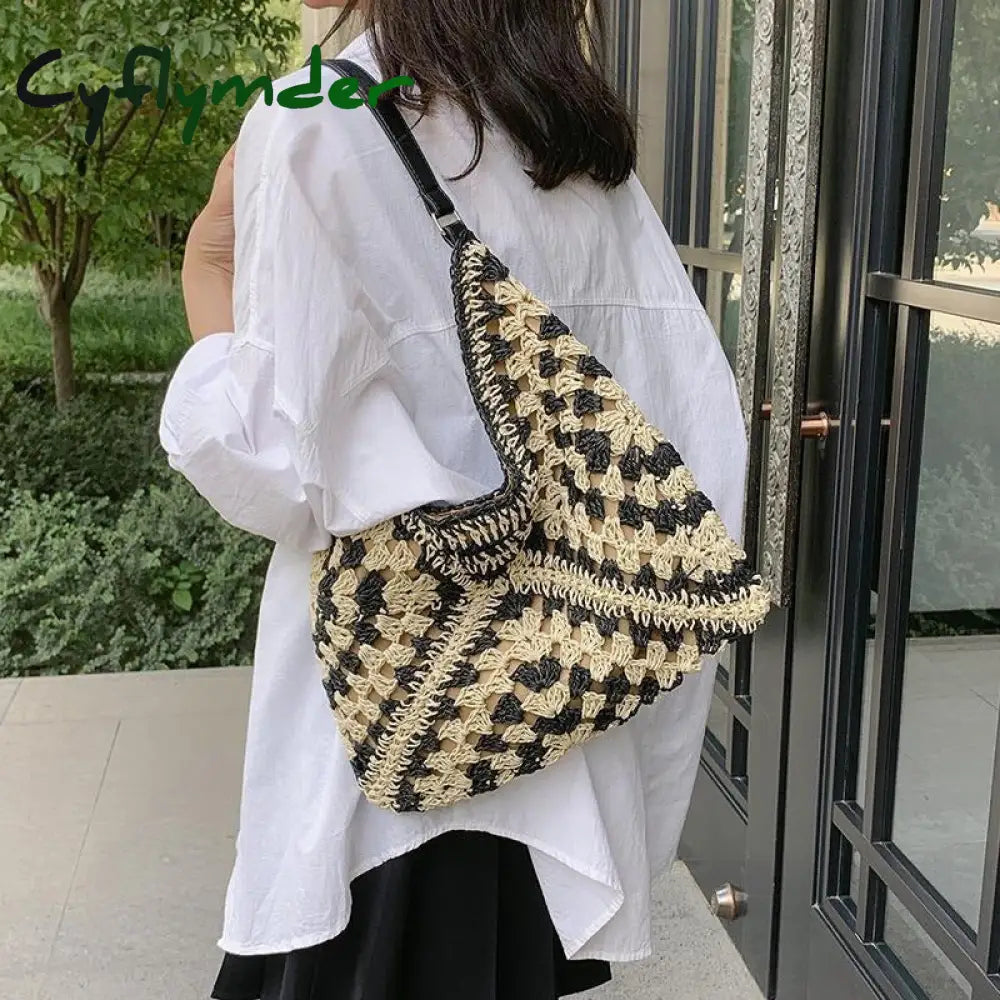 Summer Women Weave Straw Tote Bag New In Travel Big Beach Bags Handmade Lady High-Capacity Handbag