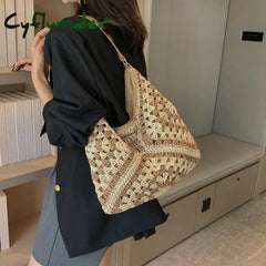 Summer Women Weave Straw Tote Bag New In Travel Big Beach Bags Handmade Lady High-Capacity Handbag