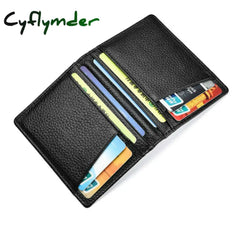 Super Slim Soft Wallet 100% Genuine Leather Mini Credit Card Purse Holders Men Thin Small