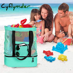 Thermal Insulation Beach Lunch Bag Net Women Handbag Double Layers Food Portable Large Capacity