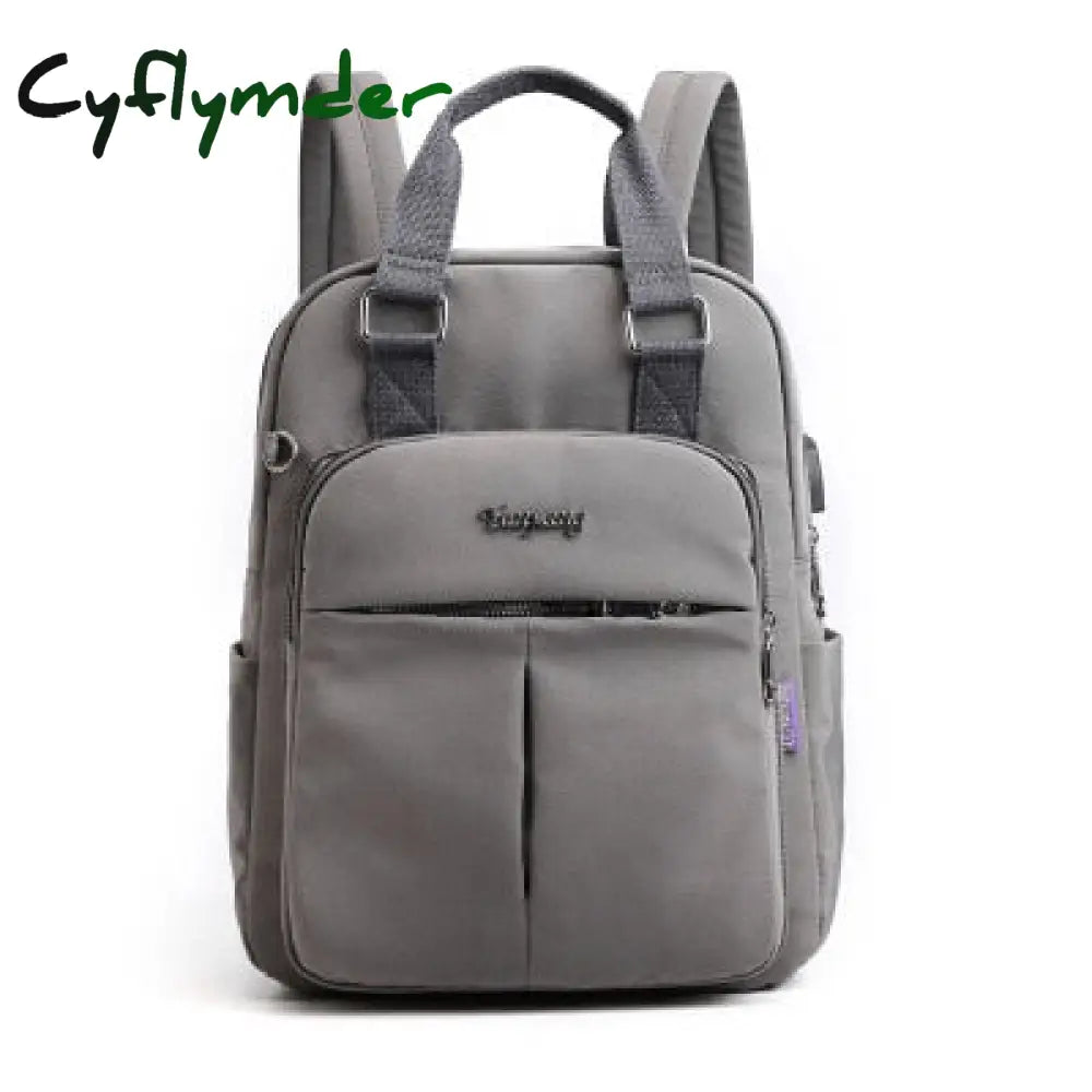 Top-Handle Usb Charging Women Backpack Large Capacity Casual Travel Rucksack Preppy Student School