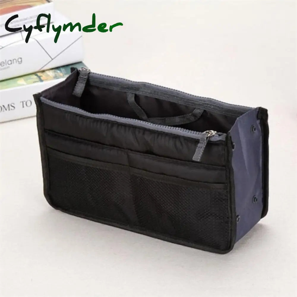 Tote Cosmetic Bag For Women Double Zipper Makeup Toiletries Storage Bags Large Nylon Travel Kit