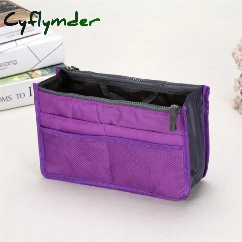 Tote Cosmetic Bag For Women Double Zipper Makeup Toiletries Storage Bags Large Nylon Travel Kit