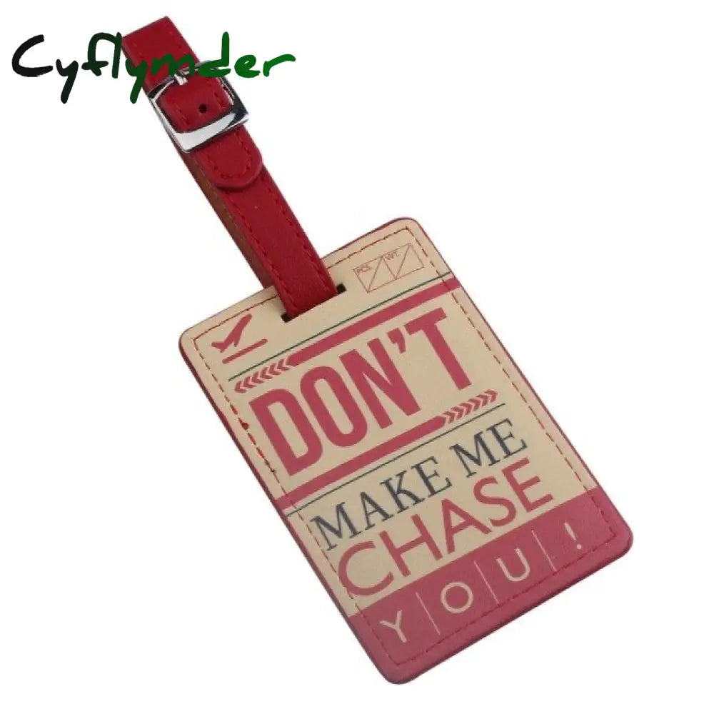 Travel Accessories Cute Letters Luggage Tag Women Men Portable Pu Leather Label Suitcase Id Address