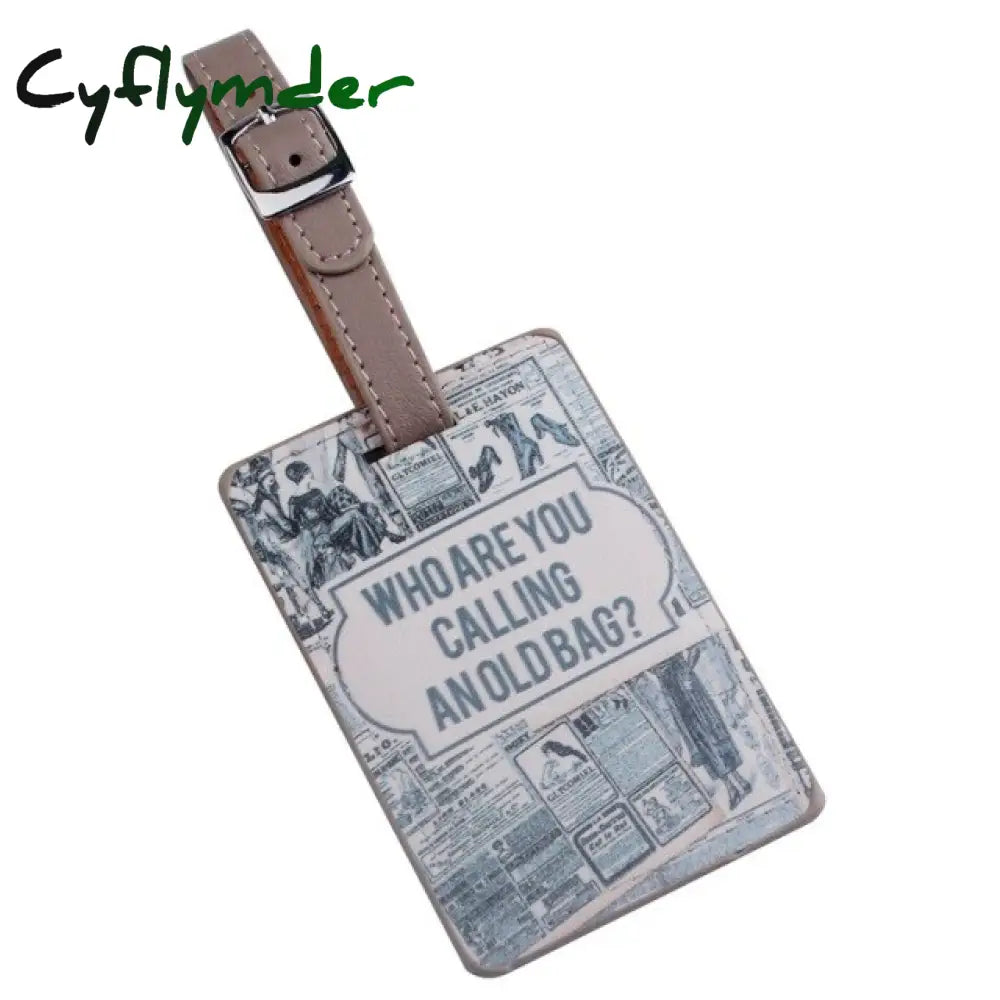 Travel Accessories Cute Letters Luggage Tag Women Men Portable Pu Leather Label Suitcase Id Address