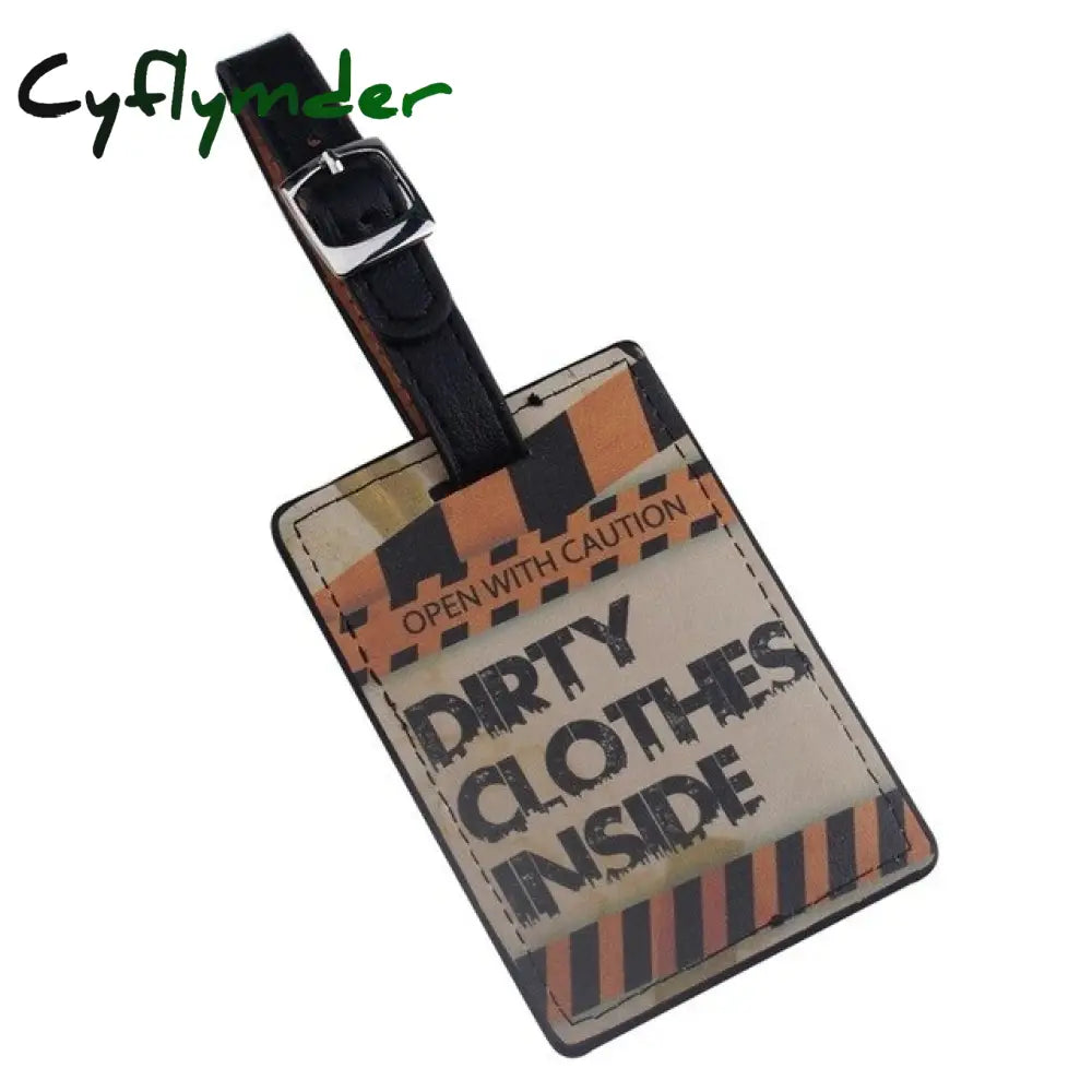 Travel Accessories Cute Letters Luggage Tag Women Men Portable Pu Leather Label Suitcase Id Address