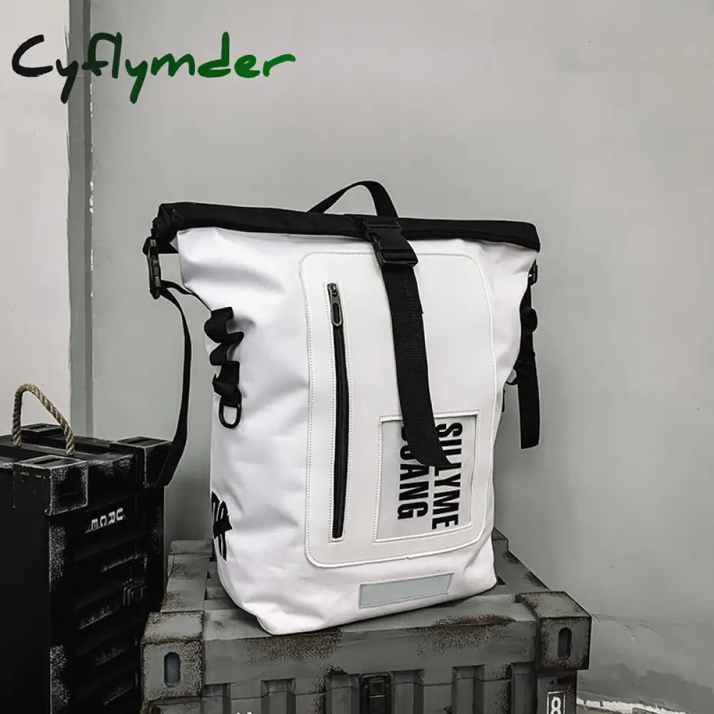 Travel Backpack Bag Large Capacity Functional Men Streetwear Hip Hop Male Cool College For