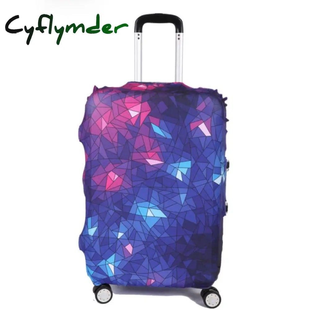 Tripnuo Thicker Blue City Luggage Cover Suitcase Protective For Trunk Case Apply To