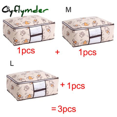 Under Bed Storage Quilt Blanket Clothing Clothes Foldable Bag Box Bedding Underbed Dorm Room