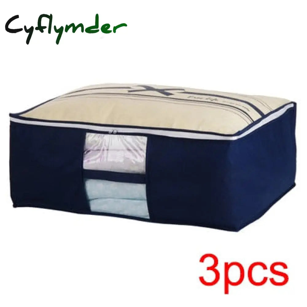 Under Bed Storage Quilt Blanket Clothing Clothes Foldable Bag Box Bedding Underbed Dorm Room