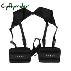 Unisex Chest Rig Bag Tactical Streetwear Functional Tooling Hip Hop Vest Bags Two Pockets Woman