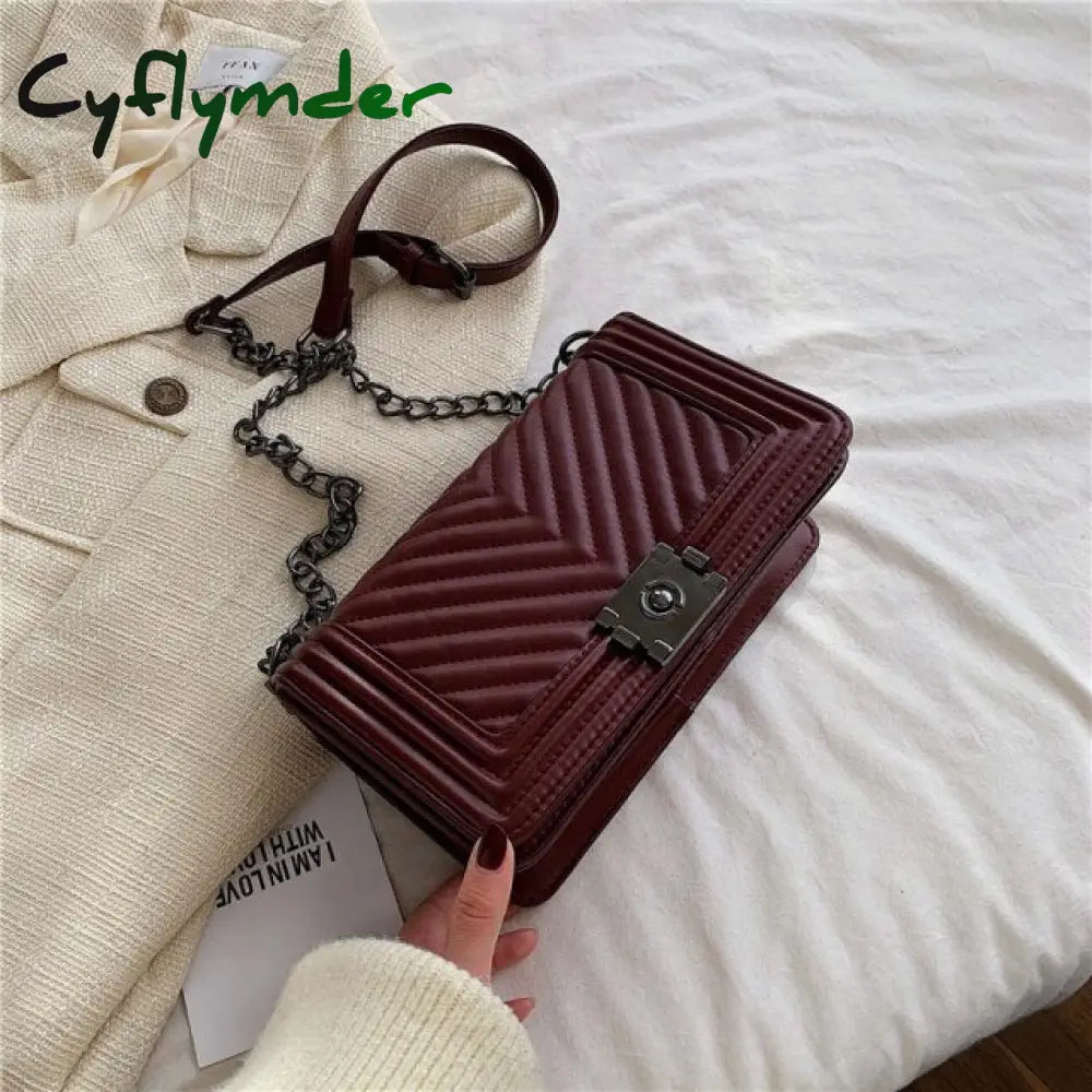 V Letter Designer Luxury Handbags Brand Women Bags Fashion Chain Shoulder Crossbody Bag For Sac A