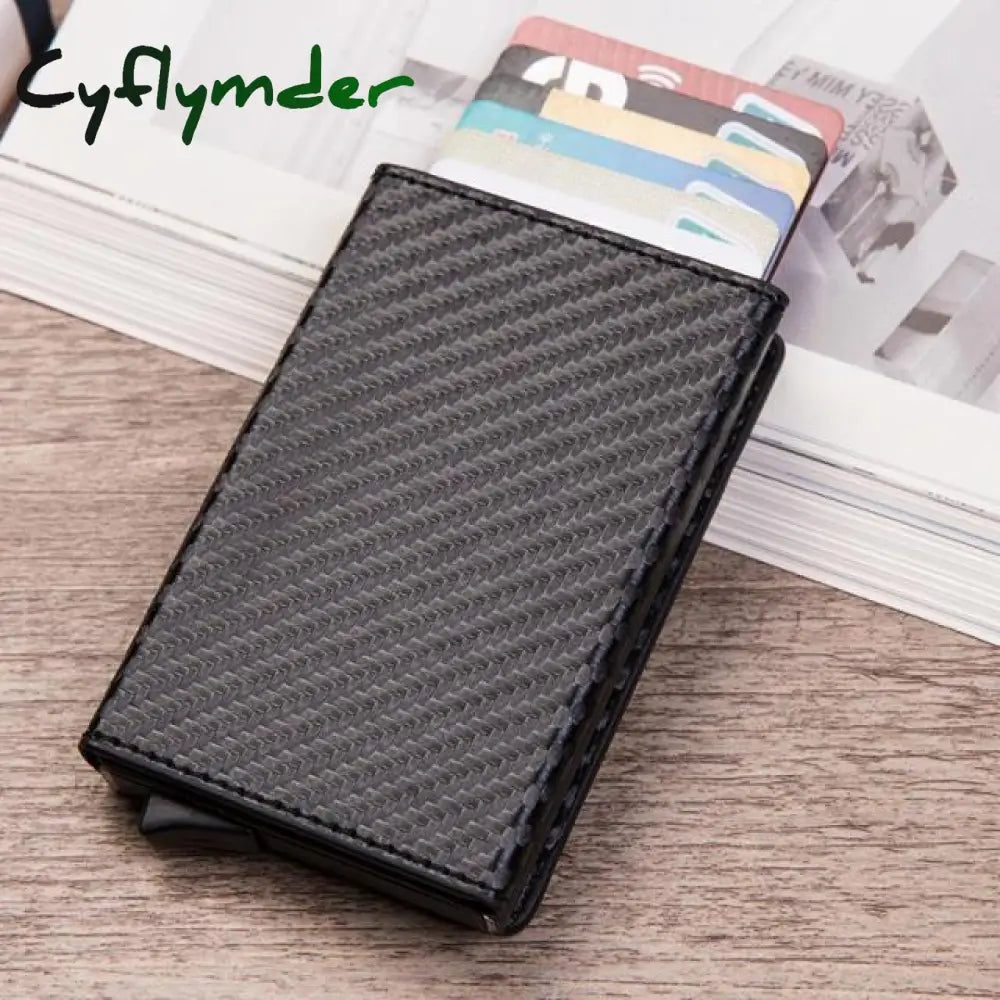 Vintage Antitheft Men Credit Card Holder Blocking Rfid Wallet Leather Unisex Security Information