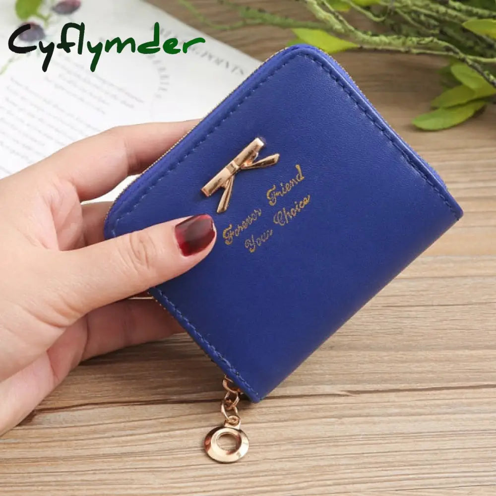 Wallet Female Short For Coins New Cute Candy Bow Women Small Leather Wallets Zipper Purses Girls