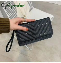 Wallet Ladies New Large Capacity Long Handbag Embroidery Screw Rivet