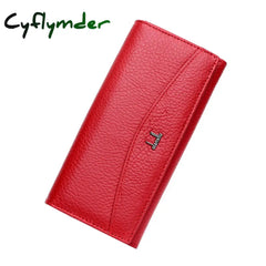 Wallet New Brand 100% Genuine Leather For Women High Quality Coin Purse Female Long Clutch Phone