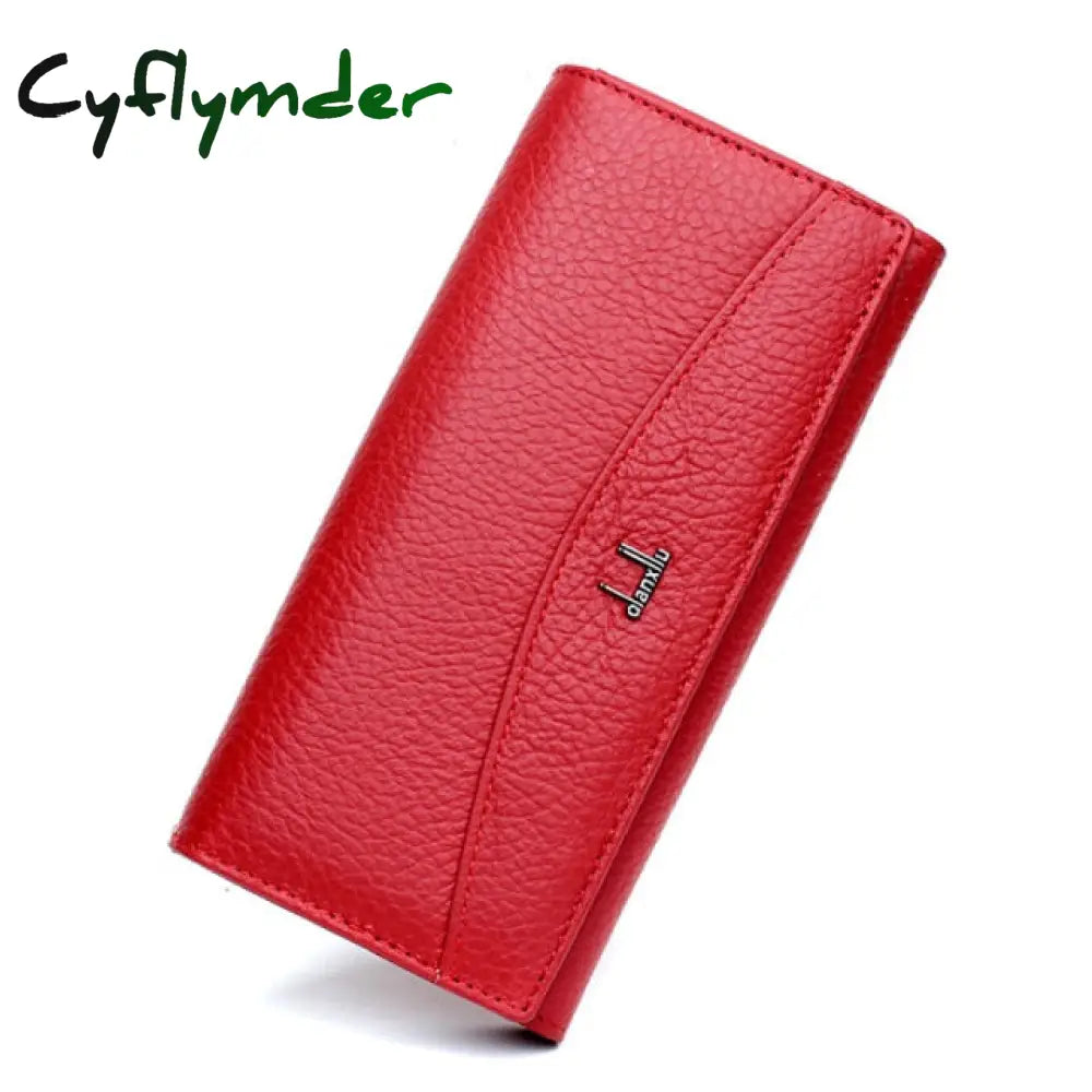 Wallet New Brand 100% Genuine Leather For Women High Quality Coin Purse Female Long Clutch Phone