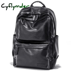 Waterproof 15.6 Inch Laptop Backpack Men Leather Backpacks For Teenager Travel Casual Daypacks