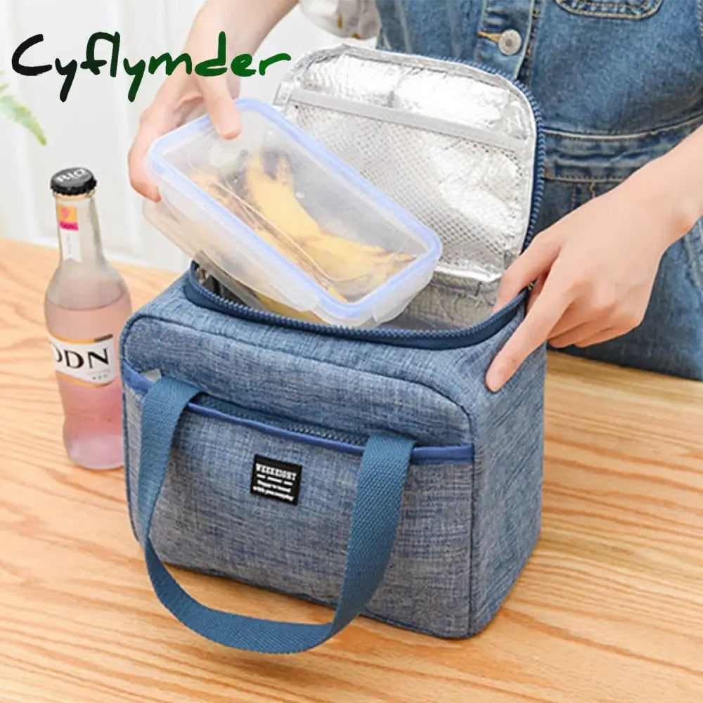 Waterproof Insulated Lunch Bags Oxford Travel Necessary Picnic Pouch Unisex Thermal Dinner Box Food