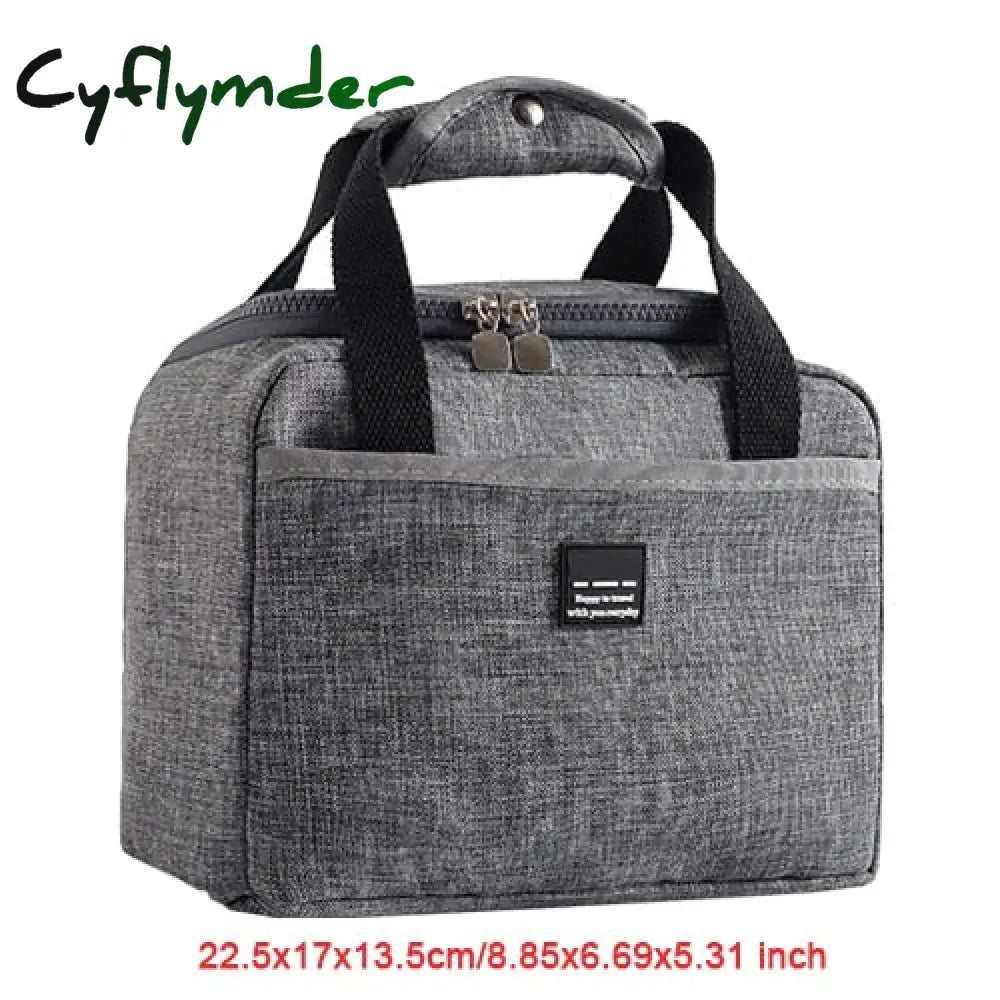 Waterproof Insulated Lunch Bags Oxford Travel Necessary Picnic Pouch Unisex Thermal Dinner Box Food