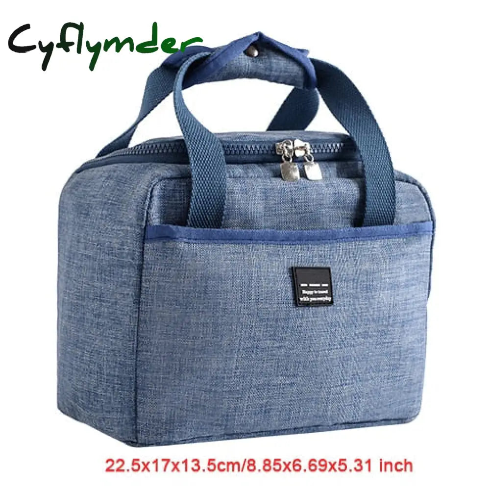 Waterproof Insulated Lunch Bags Oxford Travel Necessary Picnic Pouch Unisex Thermal Dinner Box Food