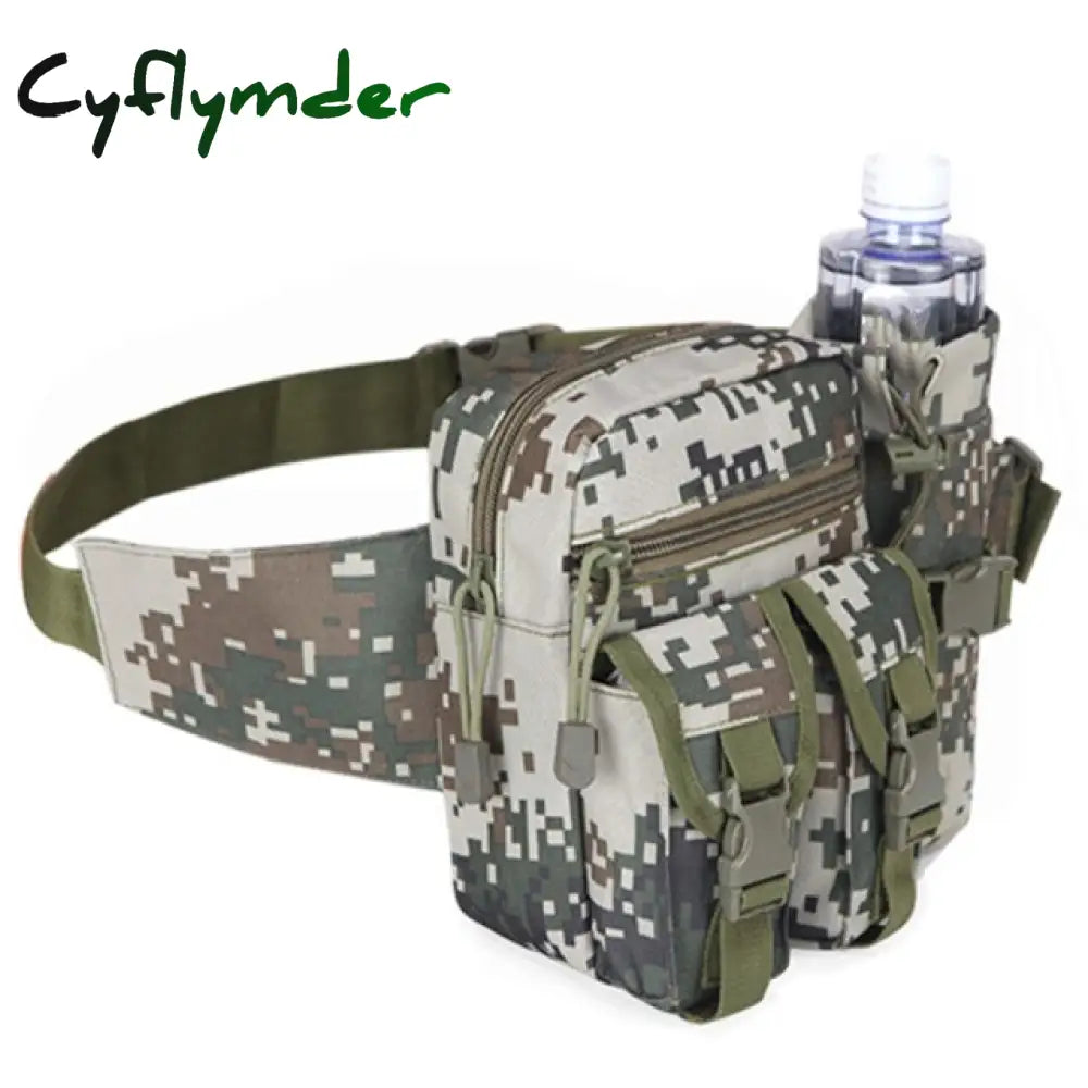 Waterproof Nylon Men Fanny Pack Tactical Military Army Waist Bag Hiking Outdoor Camping Shoulder