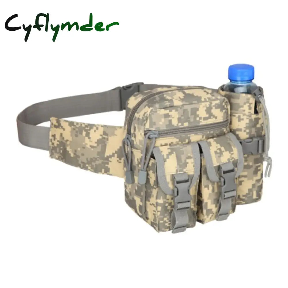 Waterproof Nylon Men Fanny Pack Tactical Military Army Waist Bag Hiking Outdoor Camping Shoulder