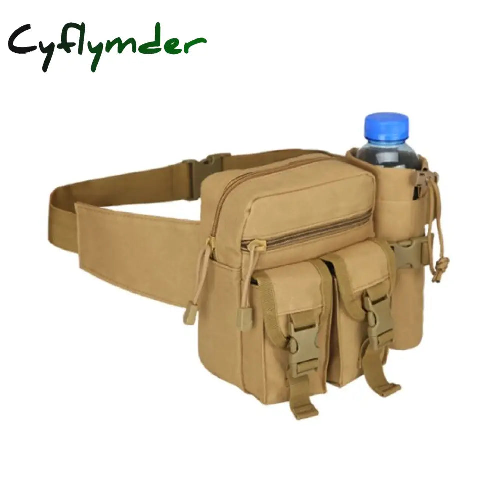 Waterproof Nylon Men Fanny Pack Tactical Military Army Waist Bag Hiking Outdoor Camping Shoulder