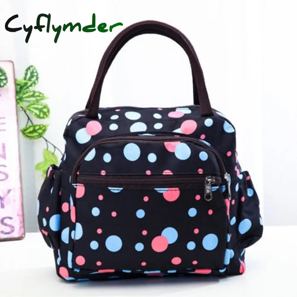 Waterproof Picnic Lunch Bag Portable Oxford Canvas Tote Bags Food Storage For Women Box Printing