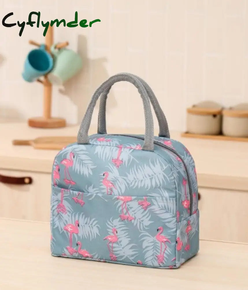 Waterproof Picnic Lunch Bag Portable Oxford Canvas Tote Bags Food Storage For Women Box Printing