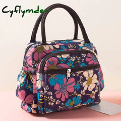 Waterproof Picnic Lunch Bag Portable Oxford Canvas Tote Bags Food Storage For Women Box Printing