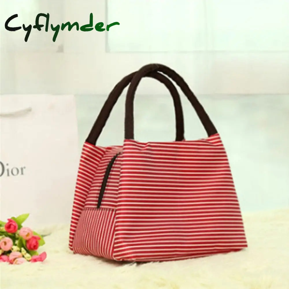 Waterproof Picnic Lunch Bag Portable Oxford Canvas Tote Bags Food Storage For Women Box Printing