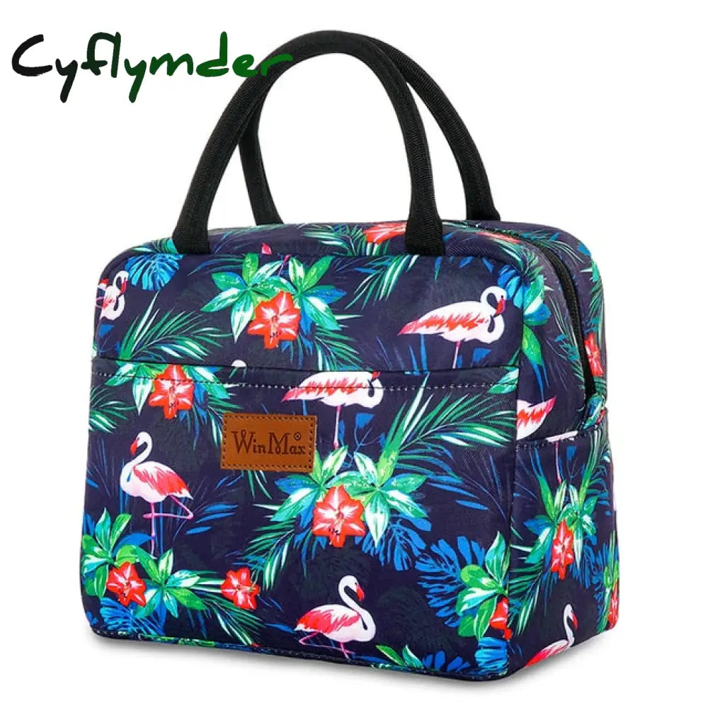 Winmax Brand Floral Print Portable Insulation Lunch Bags Thermal Food Fresh Keep Icepack For Women