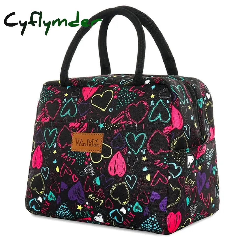 Winmax Brand Floral Print Portable Insulation Lunch Bags Thermal Food Fresh Keep Icepack For Women