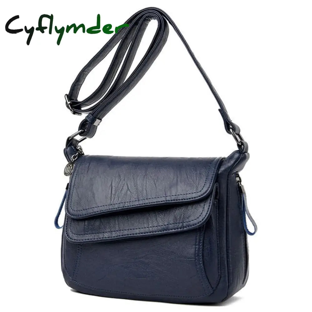 Winter White Handbag Soft Leather Luxury Handbags Women Bags Designer Female Shoulder Messenger Bag