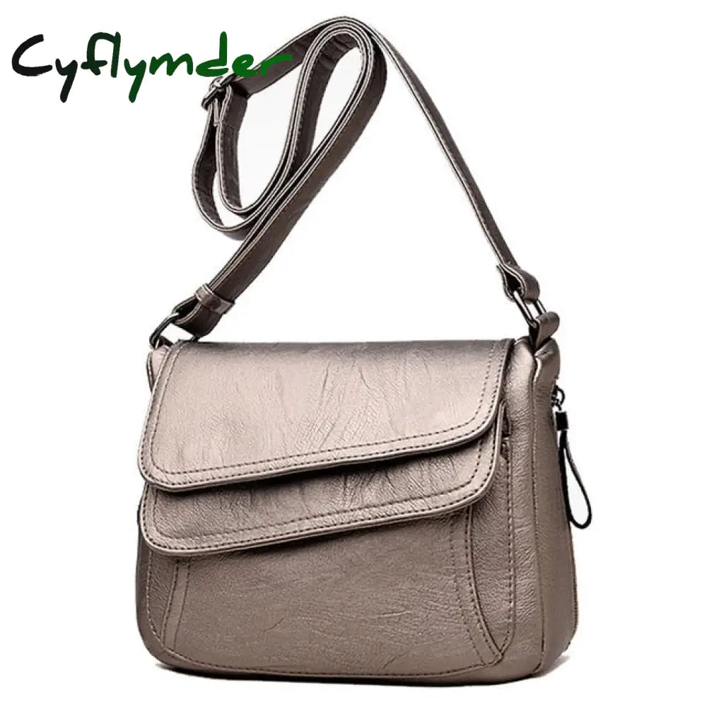 Winter White Handbag Soft Leather Luxury Handbags Women Bags Designer Female Shoulder Messenger Bag