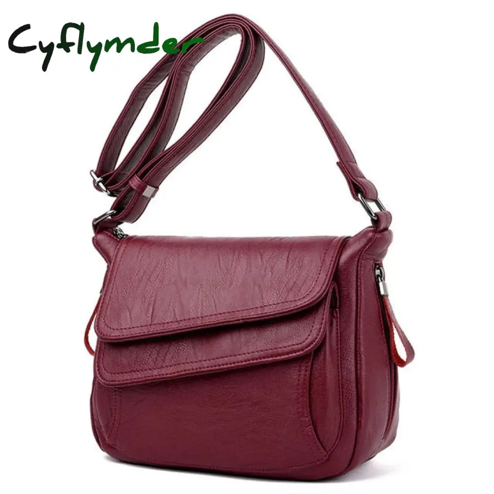 Winter White Handbag Soft Leather Luxury Handbags Women Bags Designer Female Shoulder Messenger Bag