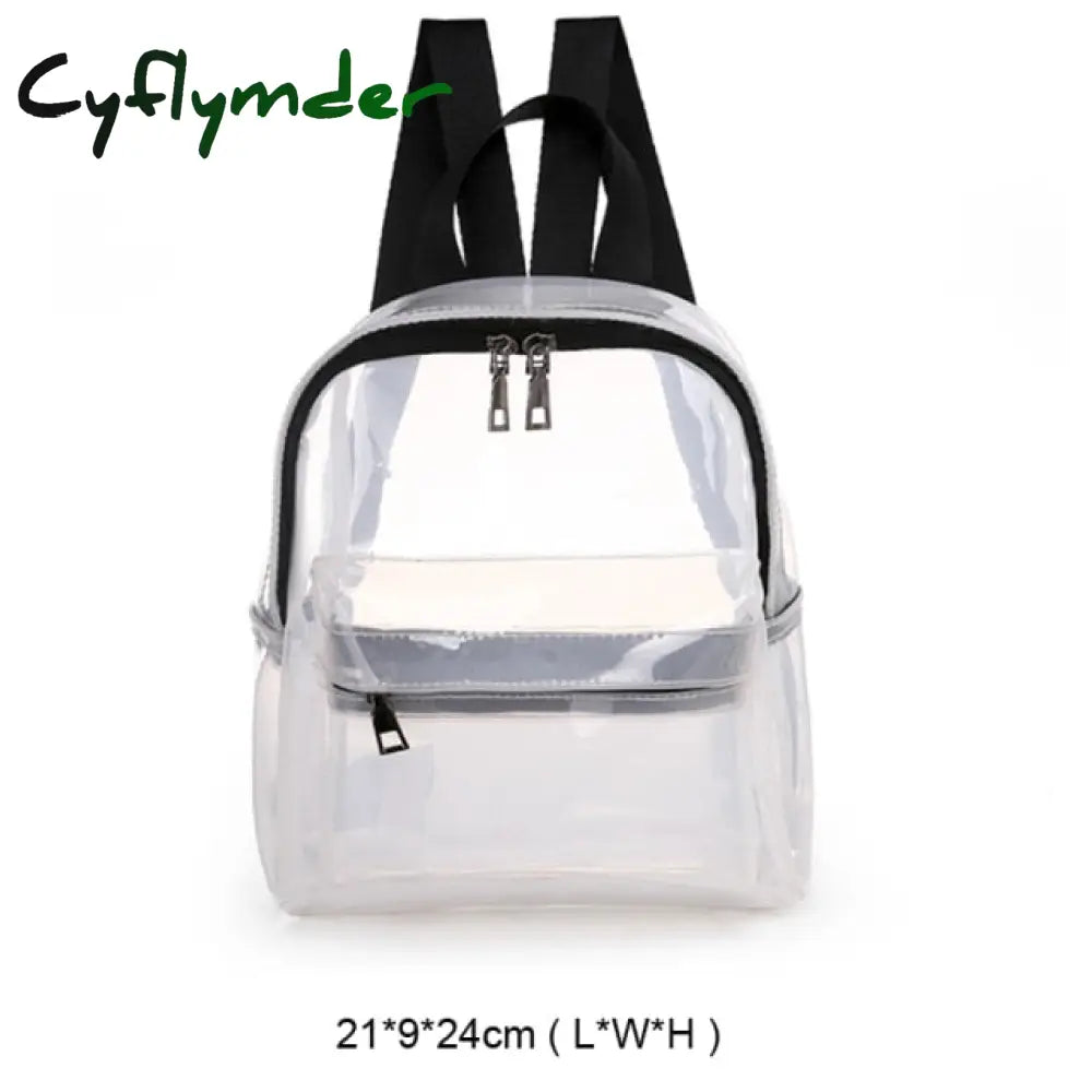 Women Backpack Transparent Waterproof Pvc Bag Girls Handbag College Students Travel Clear Cheap