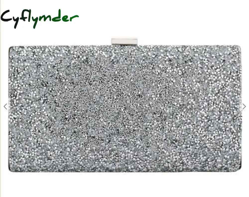 Women Luxury Gillter Evening Christmas Party Purse Box Bag Rhinestone Diamond Female Crystal Day