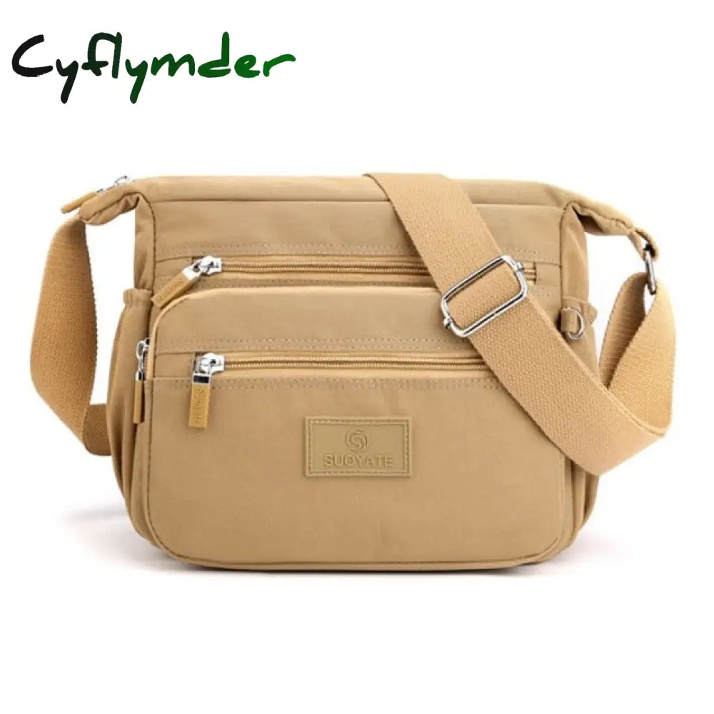 Women Nylon Shoulder Bag Waterproof Multi-Pocket Zipper Luxury Handbags Crossbody Bags For Designer