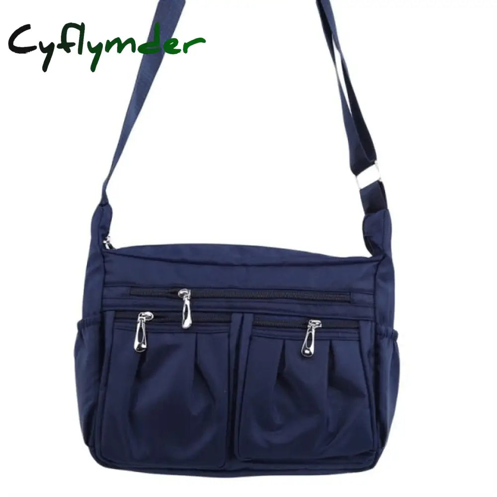 Women Nylon Shoulder Bag Waterproof Multi-Pocket Zipper Luxury Handbags Crossbody Bags For Designer