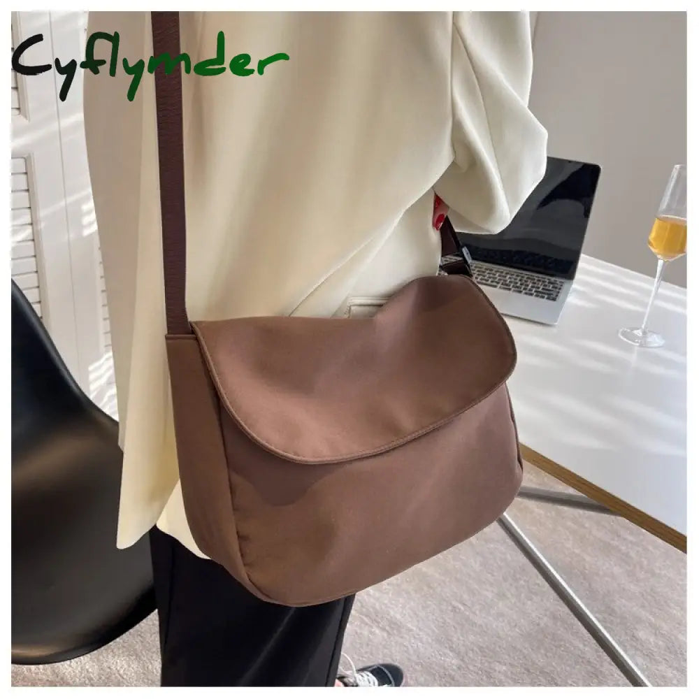 Women Shoulder Crossbody Book Bag Big Korean Nylon Fashion Students Messenger Bags For School Girls