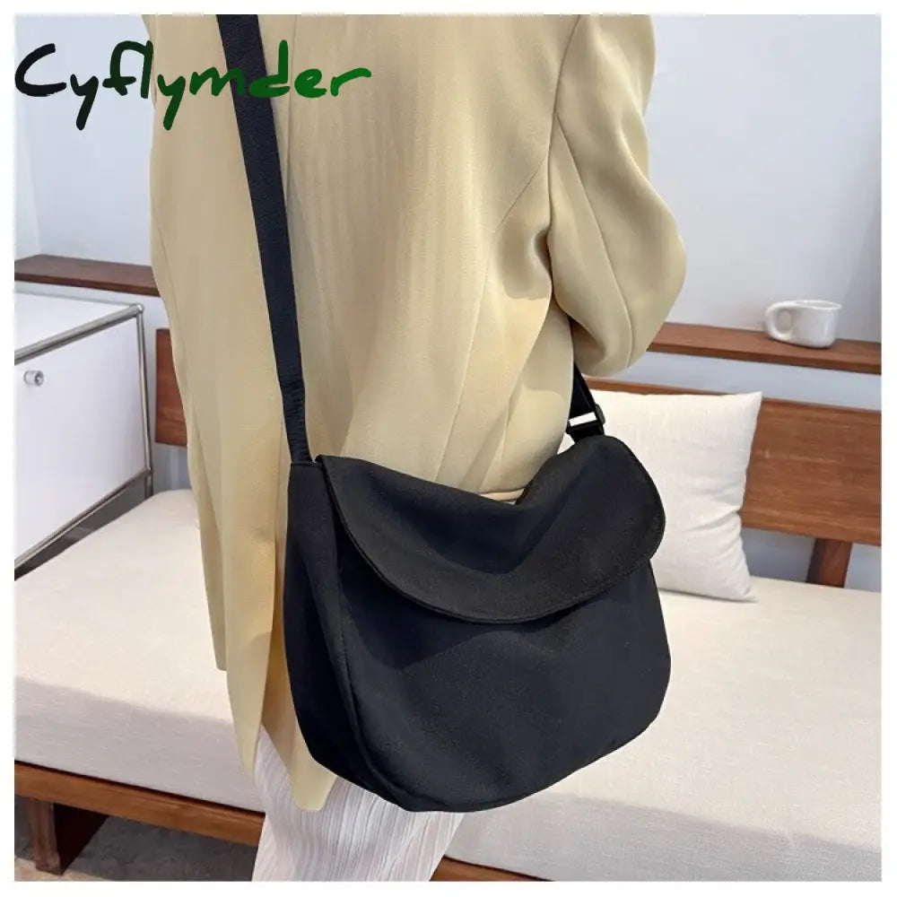 Women Shoulder Crossbody Book Bag Big Korean Nylon Fashion Students Messenger Bags For School Girls