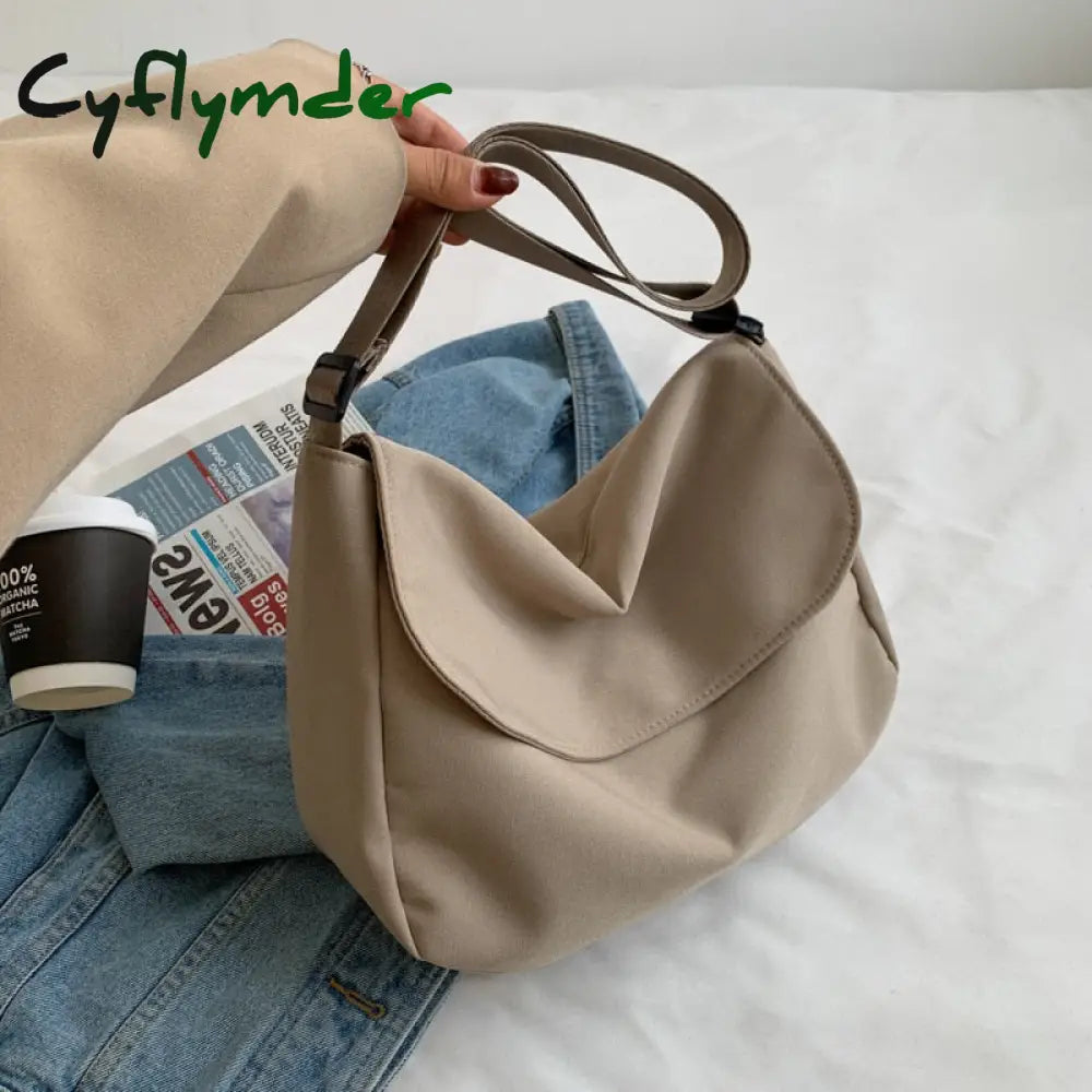 Women Shoulder Crossbody Book Bag Big Korean Nylon Fashion Students Messenger Bags For School Girls